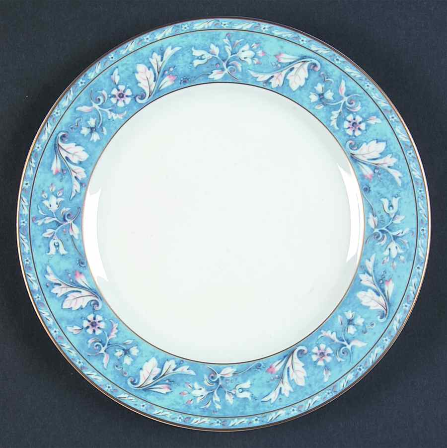Acanthus Blue Dessert/Pie Plate by Philippe Deshoulieres-1