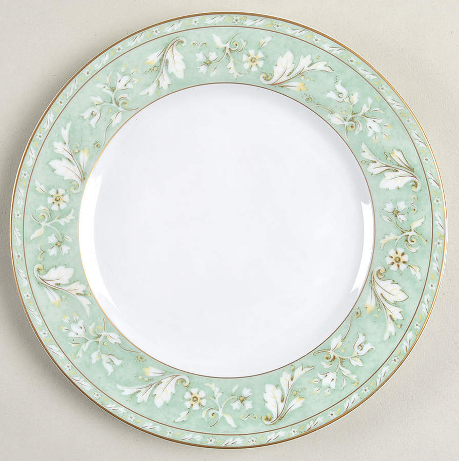 Acanthus Green Bread & Butter Plate by Philippe Deshoulieres-1