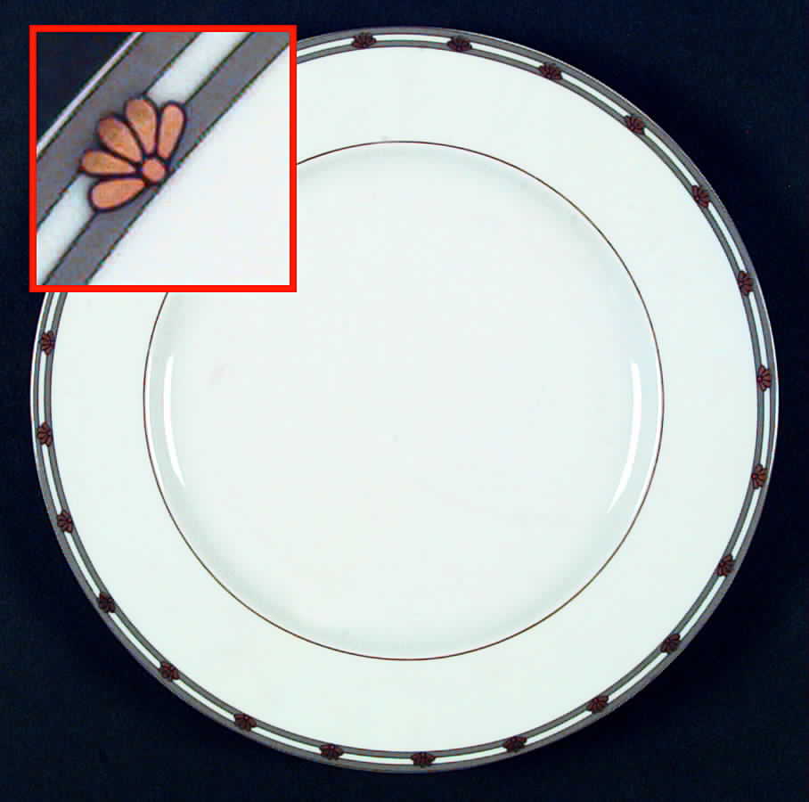 Avenue Montaigne Grey Dinner Plate by Philippe Deshoulieres-1