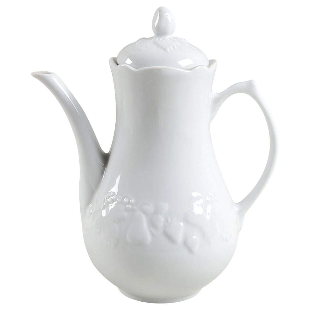 California (Blanc De Blanc) Coffee Pot & Lid by Philippe Deshoulieres-1