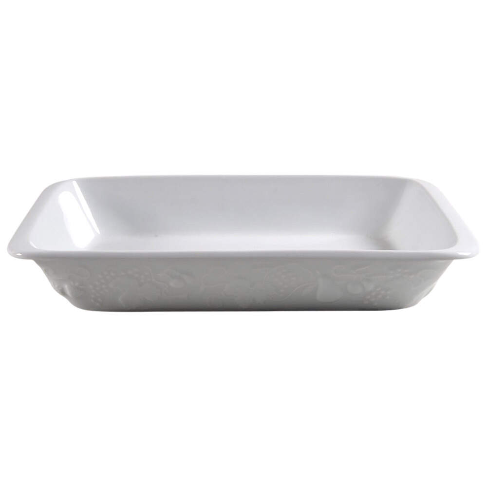 California (Blanc De Blanc) 12" Rectangular Baker by Philippe Deshoulieres-1