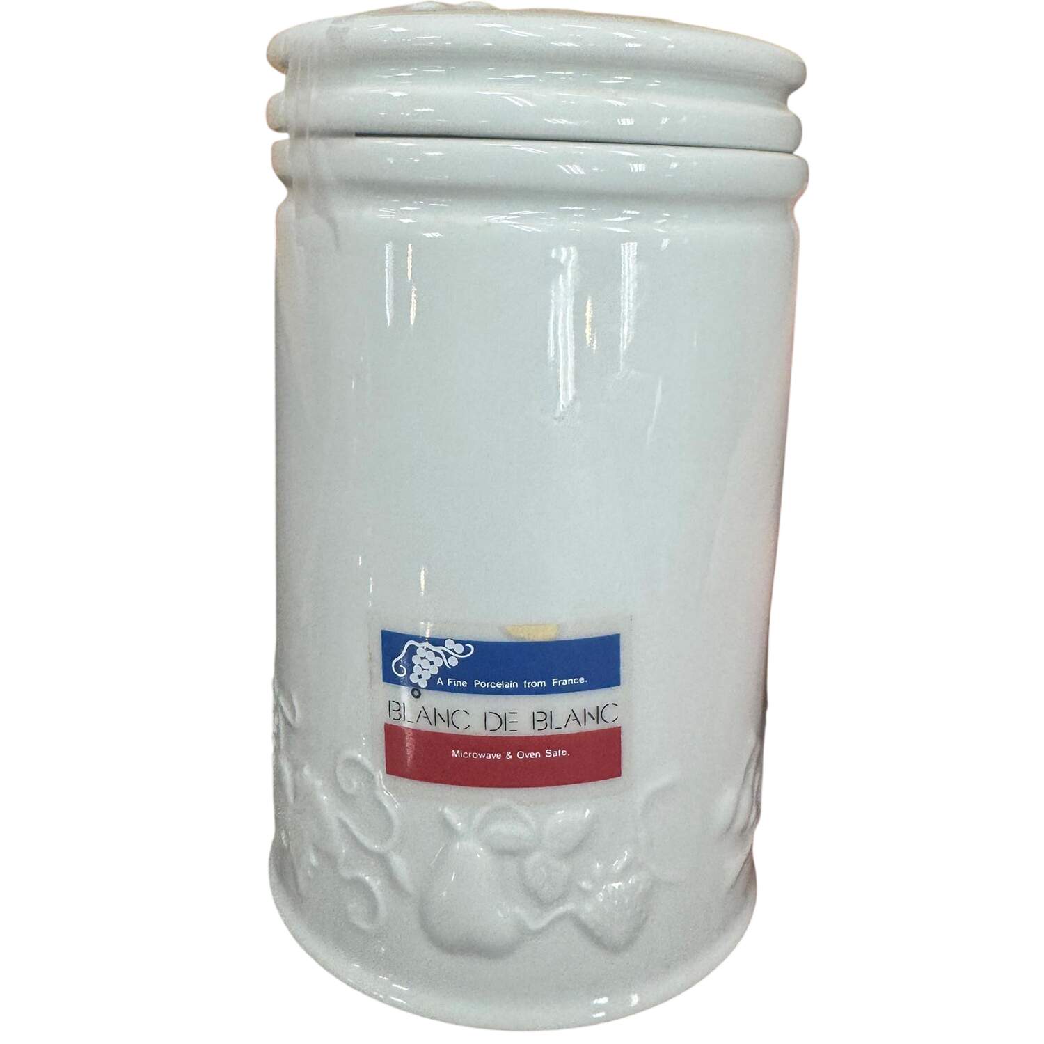 California (Blanc De Blanc) 6" Storage Jar & Lid by Philippe Deshoulieres-1
