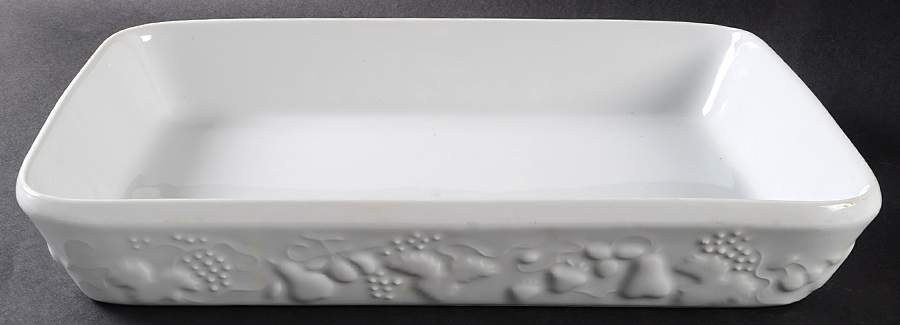 California (Blanc De Blanc) 13"  Rectangular Baker by Philippe Deshoulieres-1