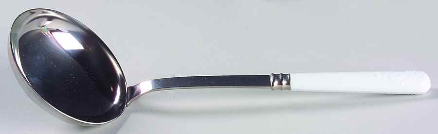 California (Blanc De Blanc) Metal Soup Ladle with Plastic Handle by Philippe Deshoulieres-1