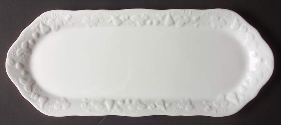 California (Blanc De Blanc) Oblong Cake Plate by Philippe Deshoulieres-1