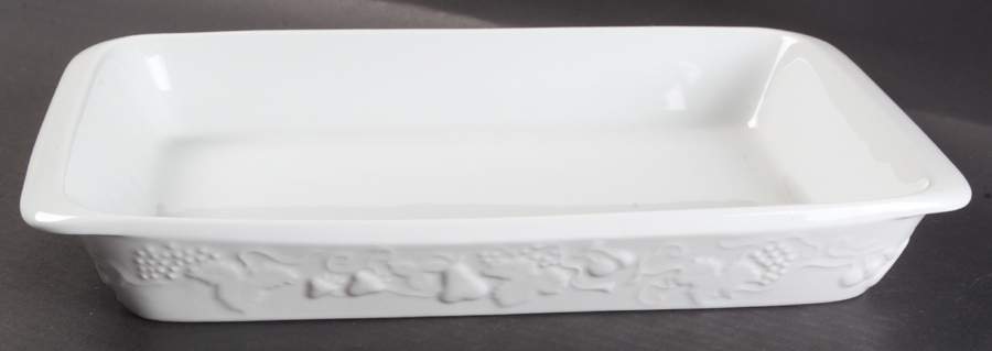 California (Blanc De Blanc) 14" Rectangular Baker by Philippe Deshoulieres-1