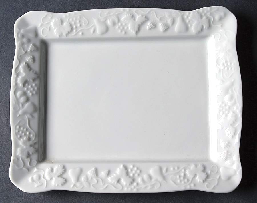 California (Blanc De Blanc) 7" Rectangular Tray by Philippe Deshoulieres-1