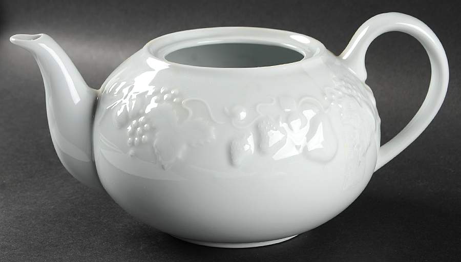 California (Blanc De Blanc) Teapot No Lid by Philippe Deshoulieres-1