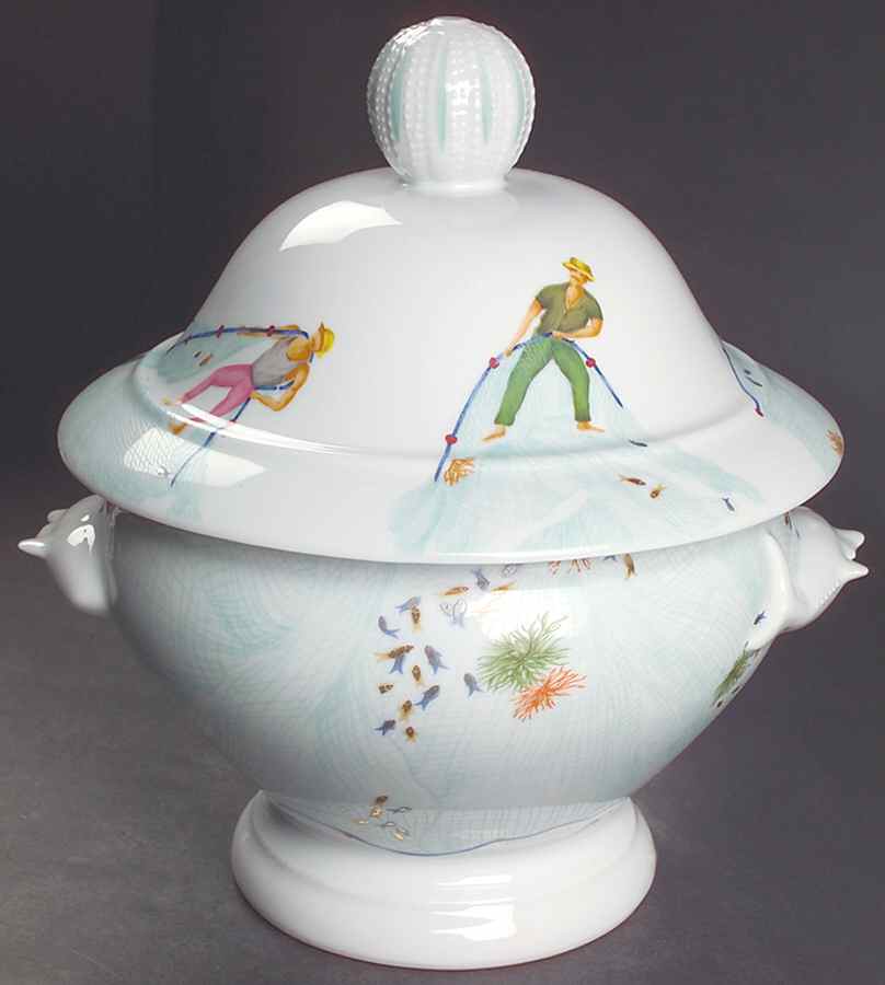 Mer Des Caraibes Tureen &  Lid by Philippe Deshoulieres-1