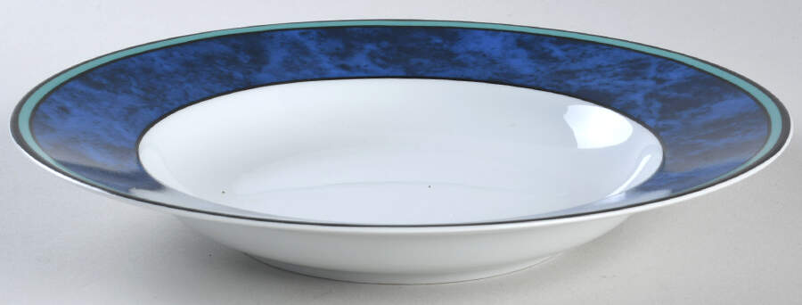 Cordoba Blue Rim Soup Bowl by Philippe Deshoulieres-1