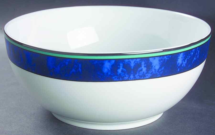 Cordoba Blue 9" Salad Serving Bowl by Philippe Deshoulieres-1