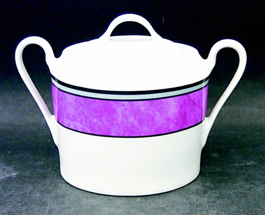 Cordoba Fuschia Sugar Bowl & Lid by Philippe Deshoulieres-1