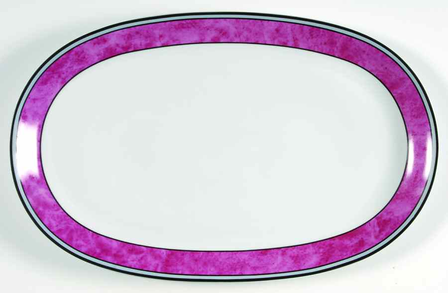 Cordoba Fuschia 15" Oval Serving Platter by Philippe Deshoulieres-1