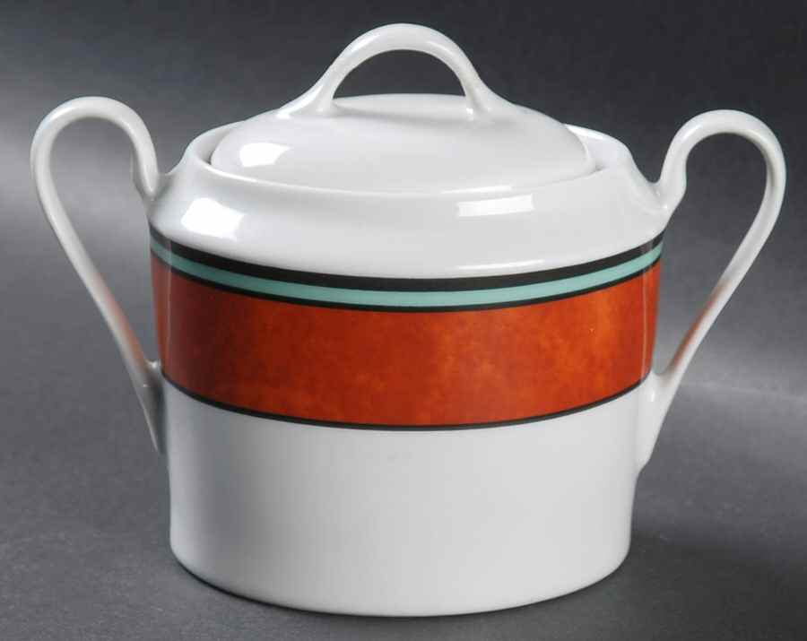 Cordoba Rust Sugar Bowl & Lid by Philippe Deshoulieres-1
