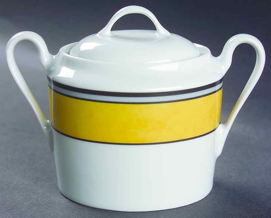 Cordoba Yellow Sugar Bowl & Lid by Philippe Deshoulieres-1