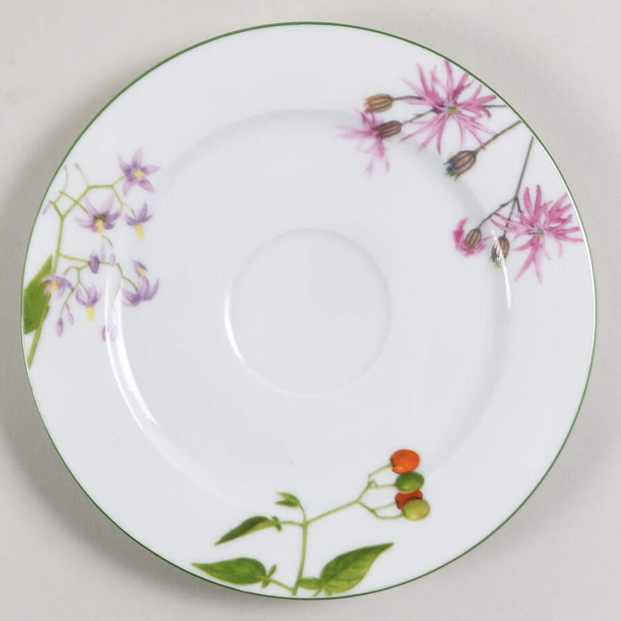 Fleurs Sauvage Saucer for Footed Cup by Philippe Deshoulieres-1
