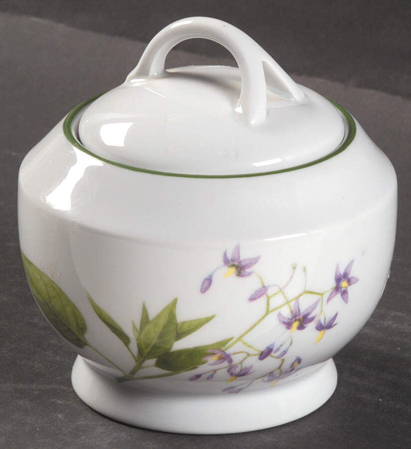 Fleurs Sauvage Sugar Bowl & Lid by Philippe Deshoulieres-1