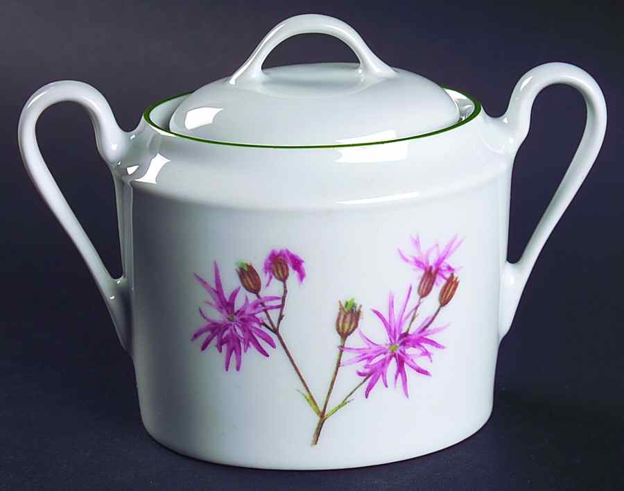 Fleurs Sauvage Sugar Bowl & Lid by Philippe Deshoulieres-1