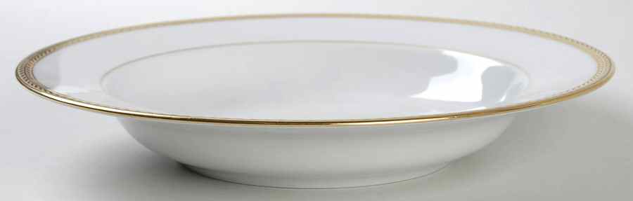 Laurel Gold Rim Soup Bowl by Philippe Deshoulieres-1