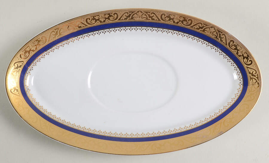 Marquis Blue Underplate for Gravy Boat by Philippe Deshoulieres-1