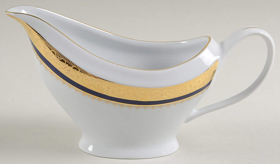 Marquis Blue Gravy Boat by Philippe Deshoulieres-1