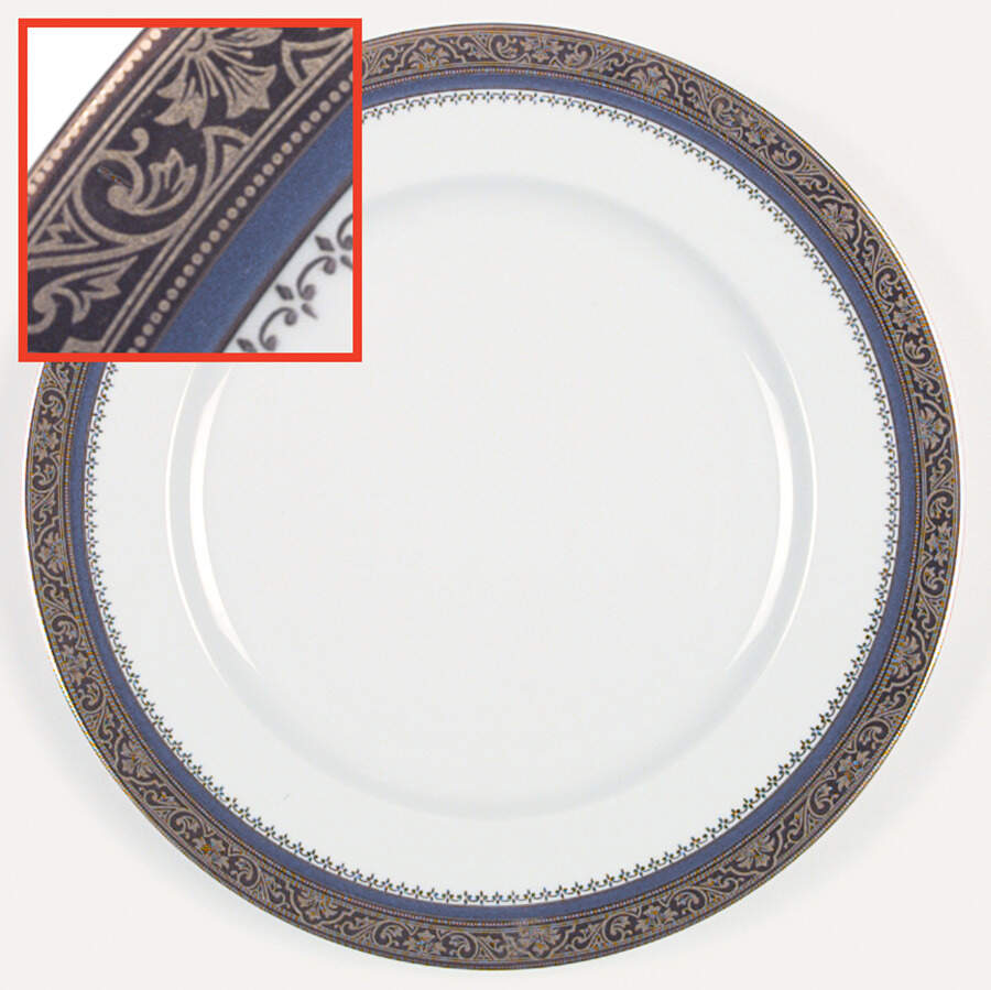 Marquis Blue Dinner Plate by Philippe Deshoulieres-1
