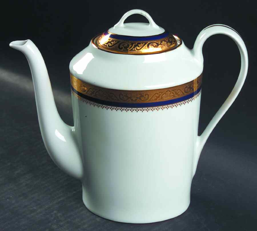 Marquis Blue Coffee Pot & Lid by Philippe Deshoulieres-1