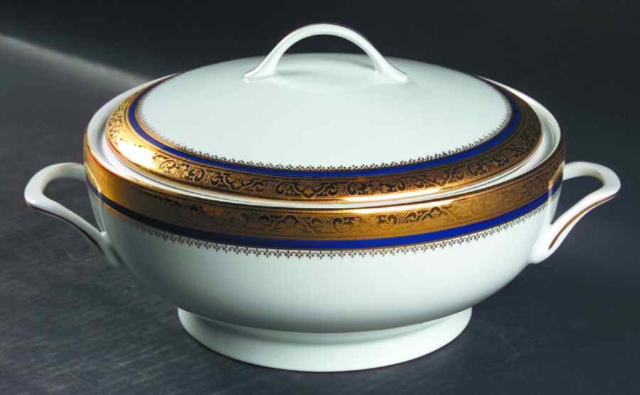 Marquis Blue Tureen &  Lid by Philippe Deshoulieres-1
