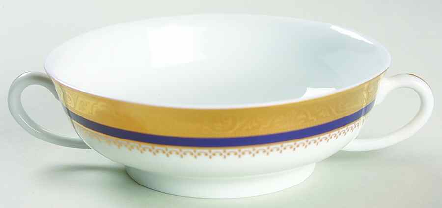 Marquis Blue Flat Cream Soup Bowl by Philippe Deshoulieres-1