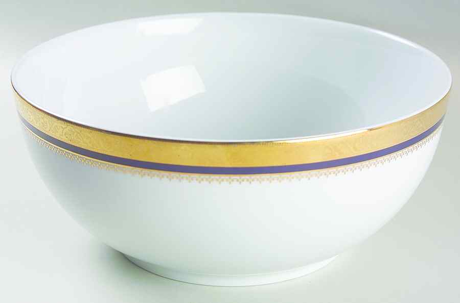 Marquis Blue 9" Salad Serving Bowl by Philippe Deshoulieres-1