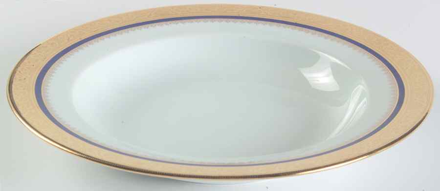 Marquis Blue Rim Soup Bowl by Philippe Deshoulieres-1