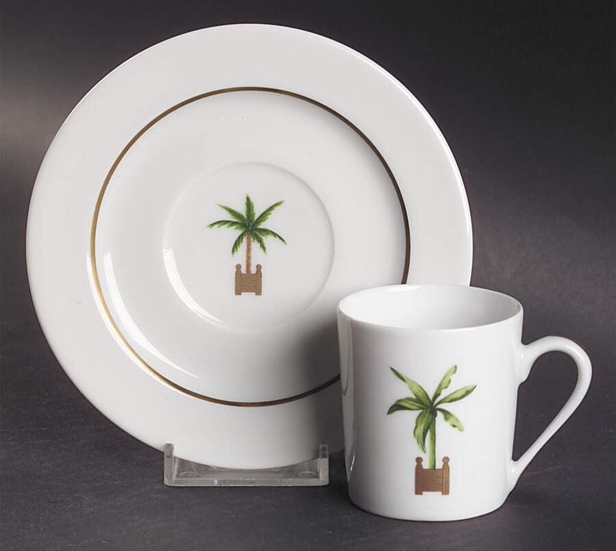 Maldives Flat Demitasse Cup & Saucer Set by Philippe Deshoulieres-1