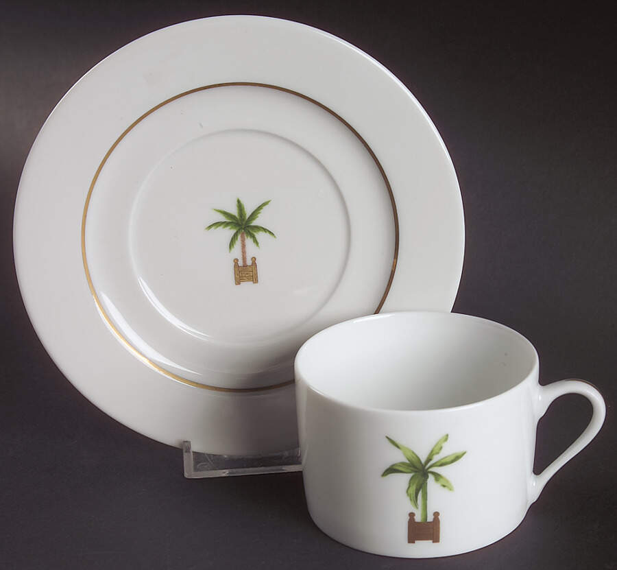 Maldives Flat Cup & Saucer Set by Philippe Deshoulieres-1
