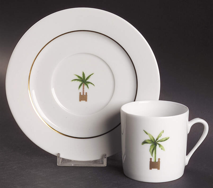 Maldives European Flat Cup & Saucer Set by Philippe Deshoulieres-1