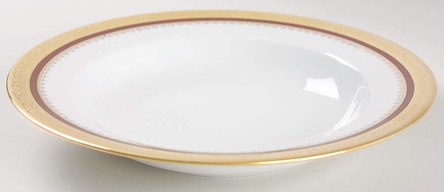 Marquis Red Rim Soup Bowl by Philippe Deshoulieres-1
