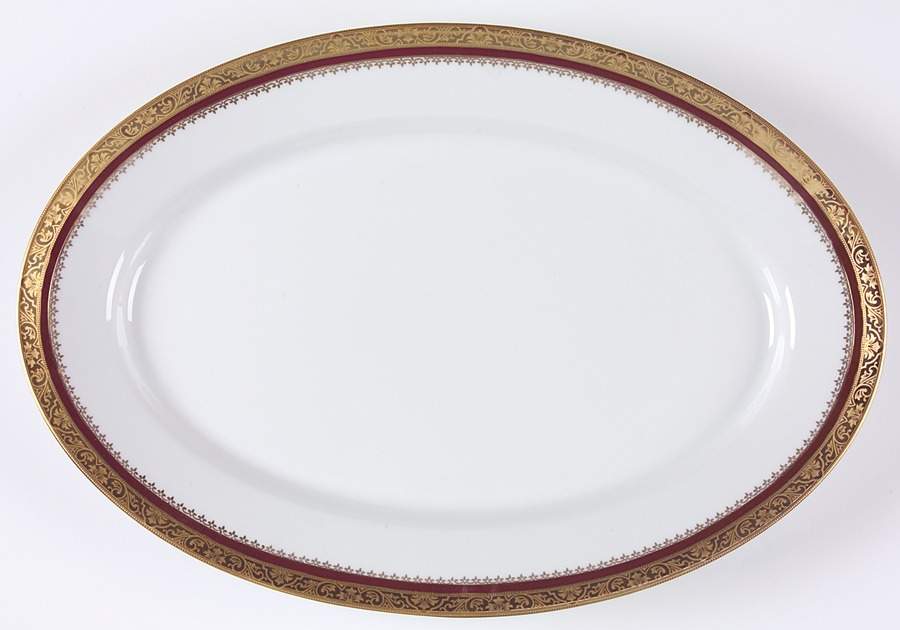 Marquis Red 15" Oval Serving Platter by Philippe Deshoulieres-1