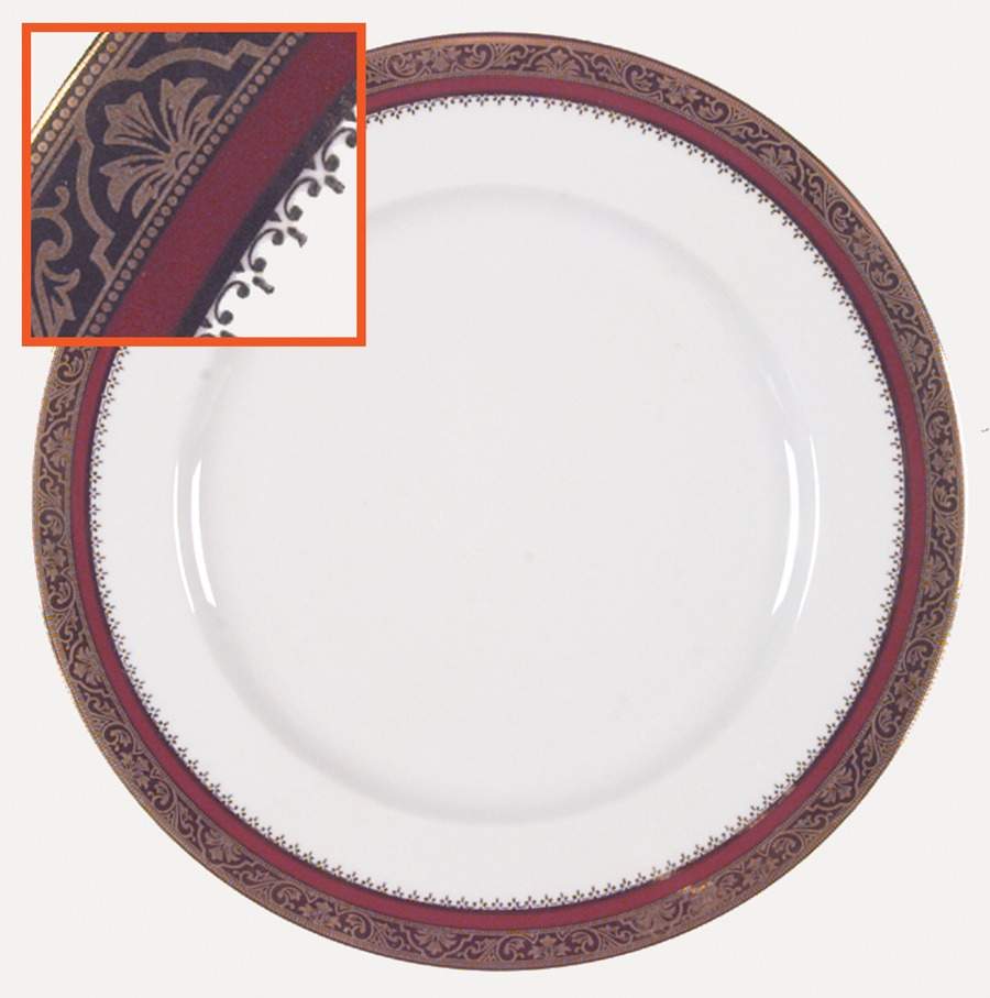 Marquis Red Dinner Plate by Philippe Deshoulieres-1