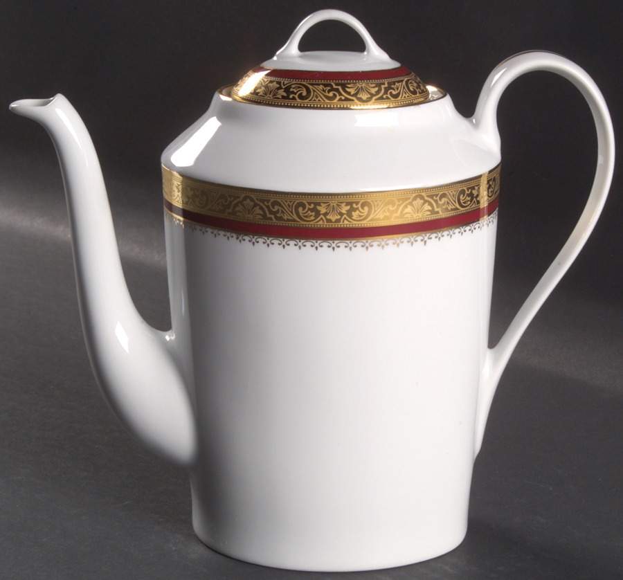 Marquis Red Coffee Pot & Lid by Philippe Deshoulieres-1