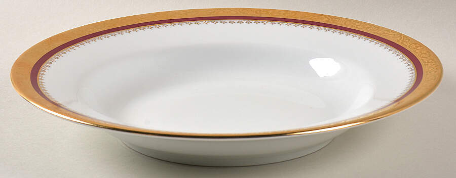 Marquis Red 10" Individual Pasta Bowl by Philippe Deshoulieres-1