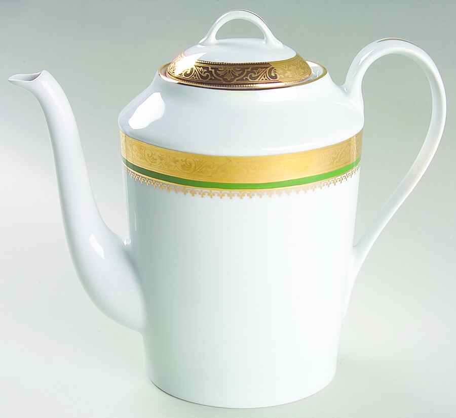 Marquis Green Coffee Pot & Lid by Philippe Deshoulieres-1