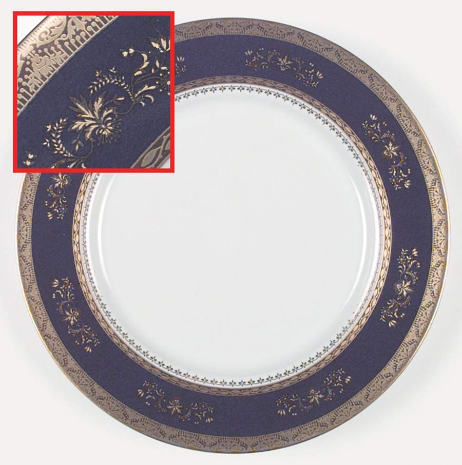 Orsay Cobalt Blue Dinner Plate by Philippe Deshoulieres-1