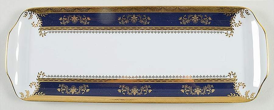 Orsay Cobalt Blue Large Sandwich Tray by Philippe Deshoulieres-1