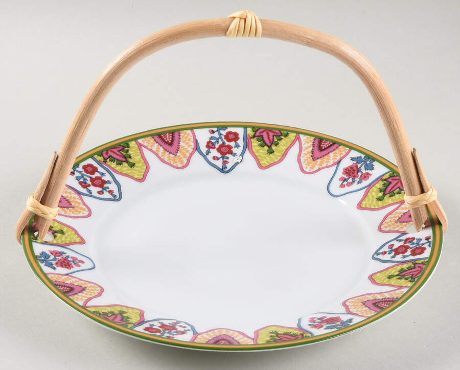 Persepolis 5 3/8"-5 5/8" Bamboo Handled Serving Plate  HC by Philippe Deshoulieres-1