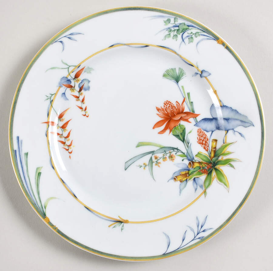Roses of Porcelain Salad Plate by Philippe Deshoulieres-1