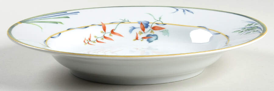 Roses of Porcelain 10" Individual Pasta Bowl by Philippe Deshoulieres-1
