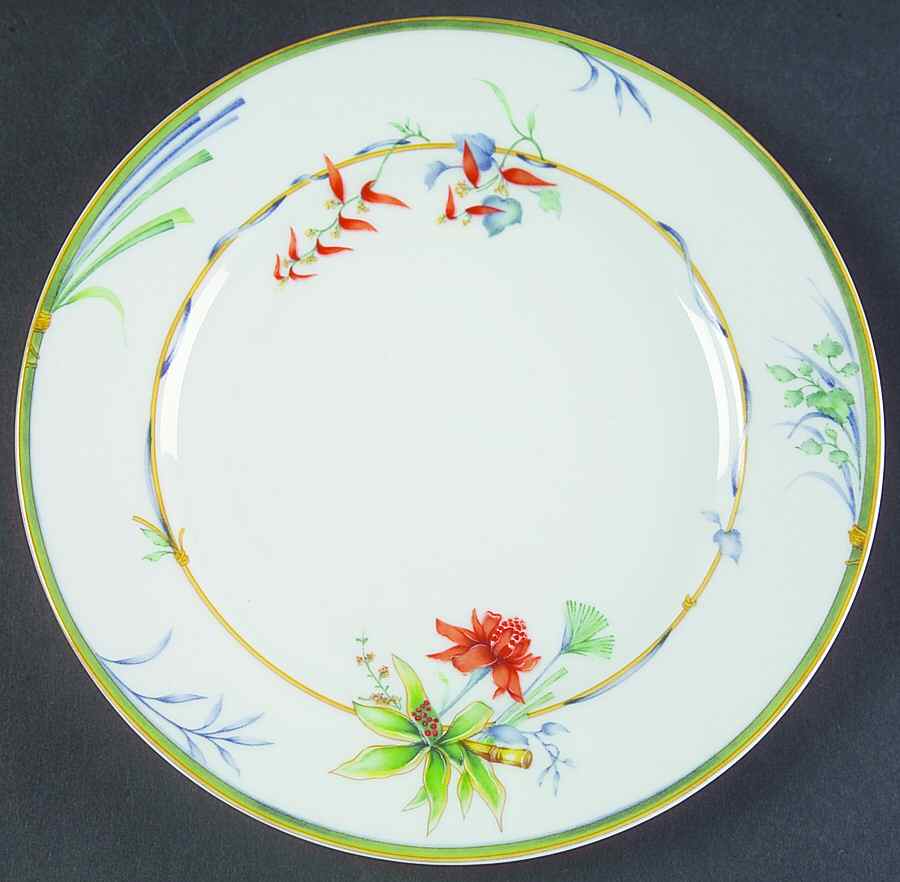 Roses of Porcelain Dessert/Pie Plate by Philippe Deshoulieres-1
