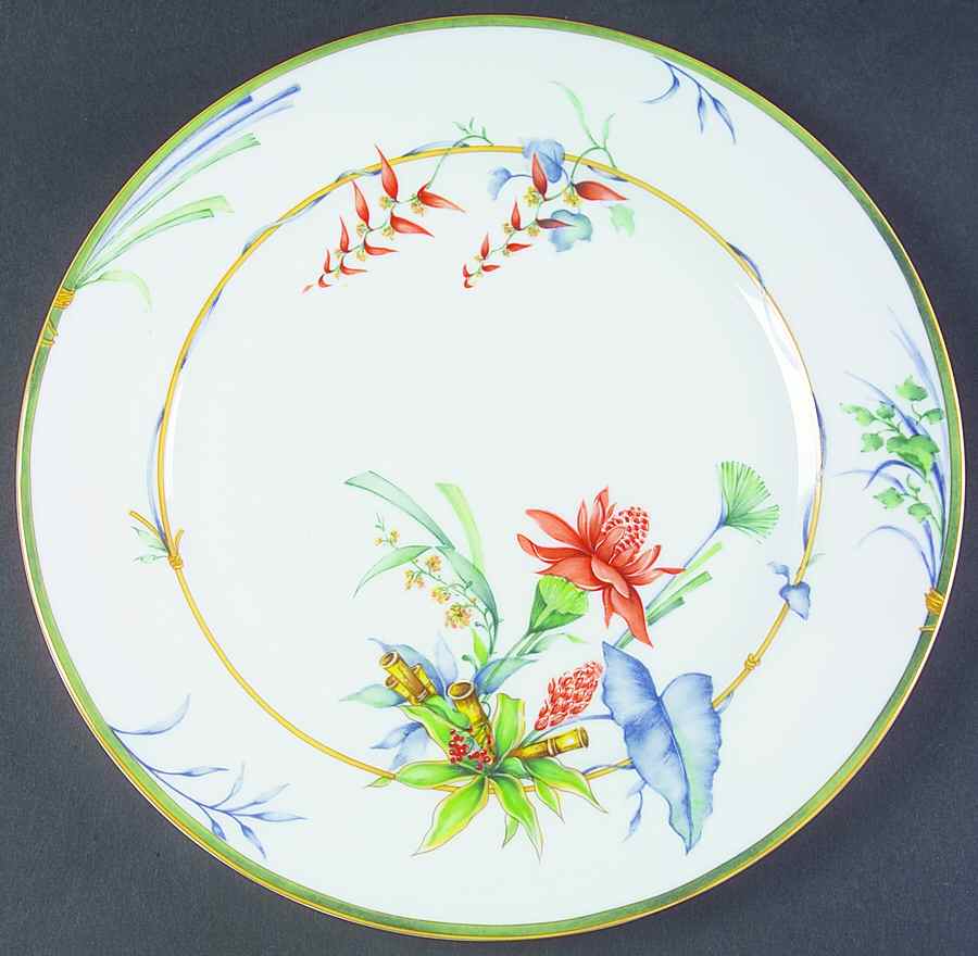 Roses of Porcelain Service Plate (Charger) by Philippe Deshoulieres-1
