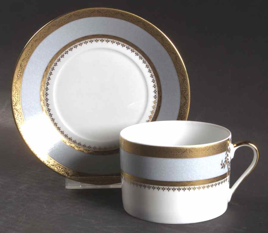 Samarcande Light Blue Breakfast Cup & Saucer Set by Philippe Deshoulieres-1