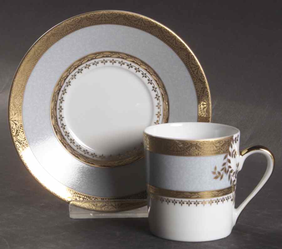 Samarcande Light Blue Flat Demitasse Cup & Saucer Set by Philippe Deshoulieres-1