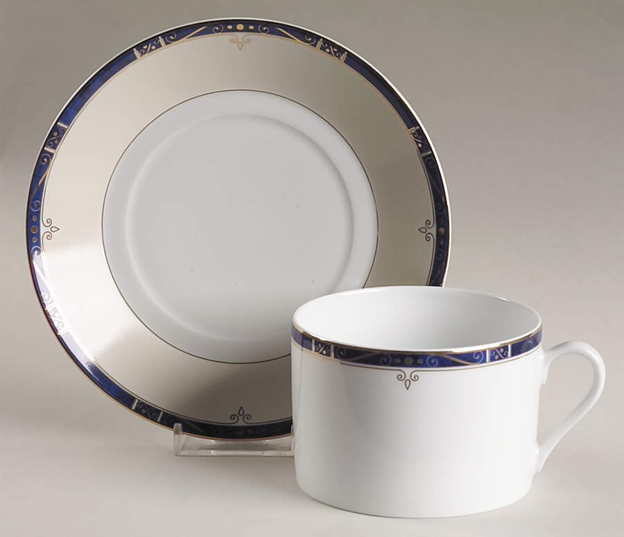 Scala Blue Breakfast Cup & Saucer Set by Philippe Deshoulieres-1